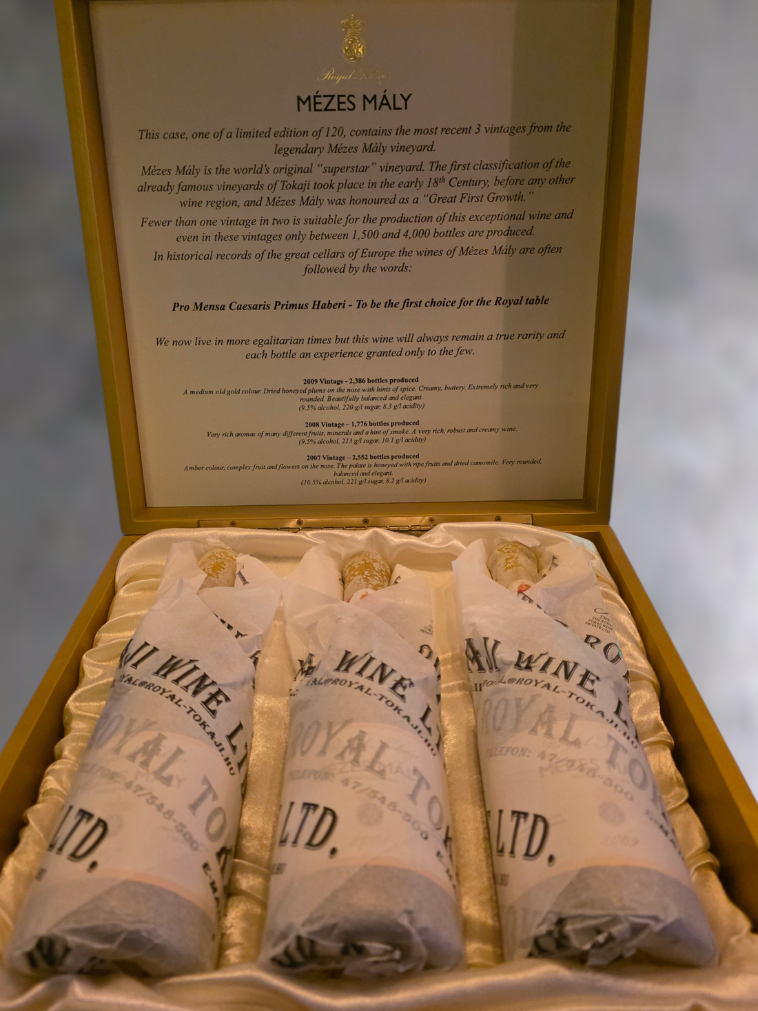 Royal Tokaji Co. Mezes Maly 6 Puttonyos 2009, 2008, 2007 Box Set