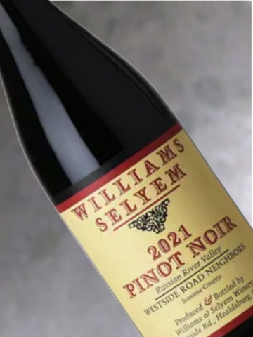 Williams Selyem Pinot Noir Westside Road Neighbors 2021