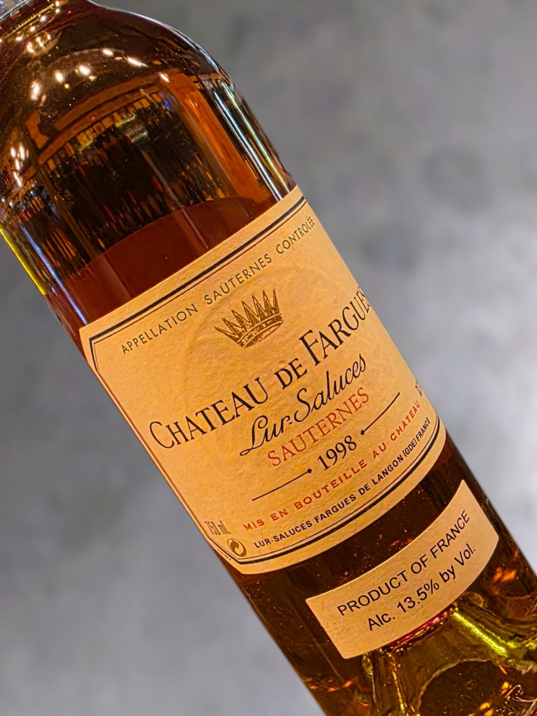 Chateau de Fargues Sauternes 1998