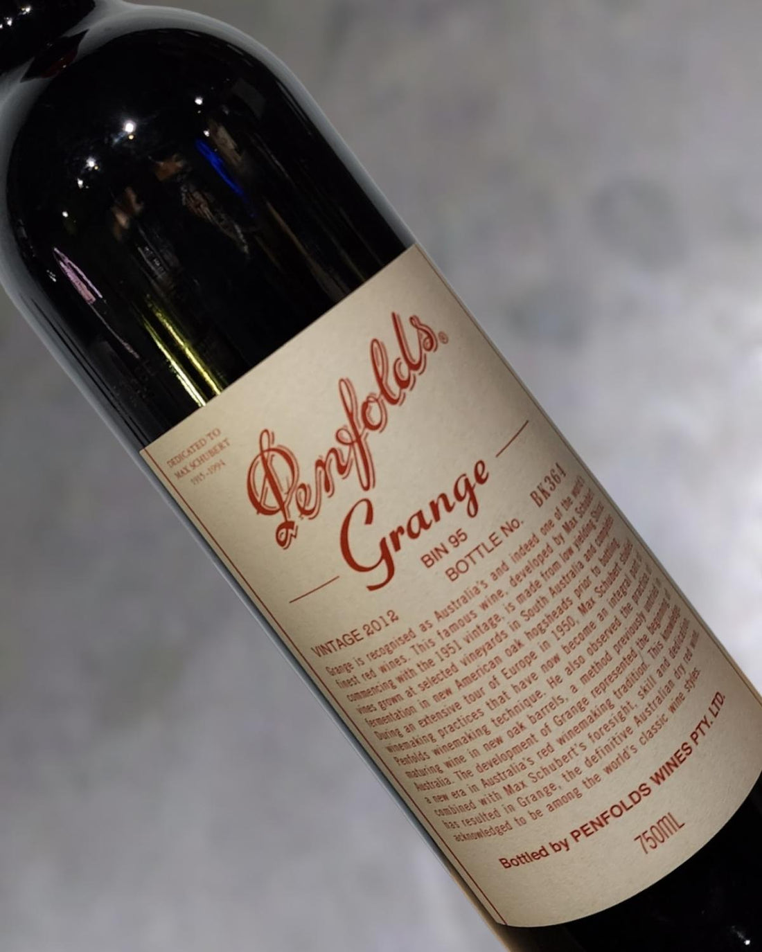 Penfolds Shiraz Grange 2012